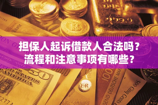 济南担保人起诉借款人合法吗？流程和注意事项有哪些？