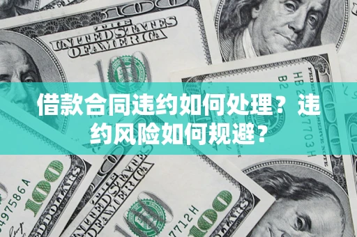 济南借款合同违约如何处理？违约风险如何规避？