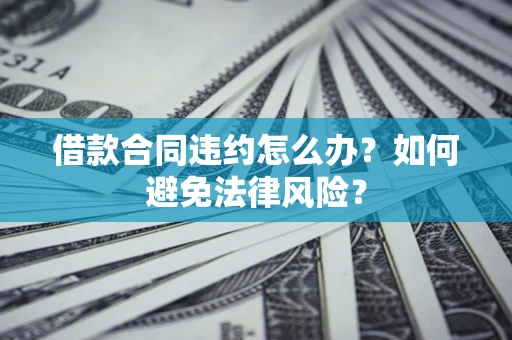 济南借款合同违约怎么办？如何避免法律风险？