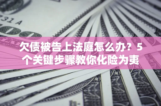 济南欠债被告上法庭怎么办？5个关键步骤教你化险为夷